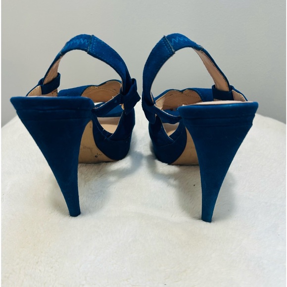 Nine West heels, shoes, size 7, blue, heel 5”, Worn once, good condition. - Picture 3 of 10